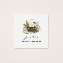 Vintage Watercolor Author Business Card