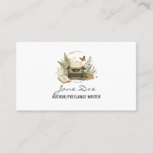 Vintage Watercolor Author Business Card