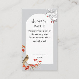 Vintage Watercolor Birdie On The Way Baby Shower Enclosure Card