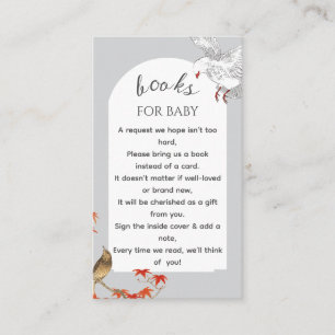 Vintage Watercolor Birdie On The Way Baby Shower Enclosure Card