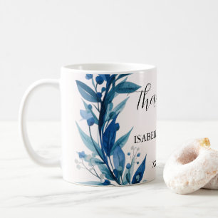 Vintage watercolor Chinoiserie Chic Navy Blue Dais Coffee Mug