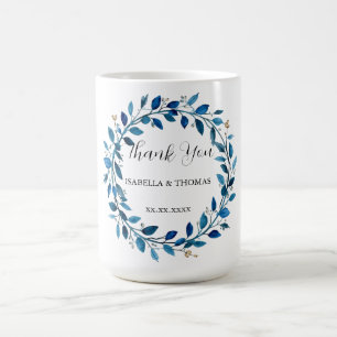 Vintage watercolor Chinoiserie Chic Navy Blue Dais Coffee Mug