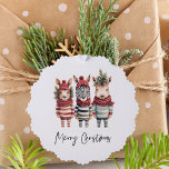 Vintage Watercolor Christmas Animals Tree Decoration Card<br><div class="desc">Transform your holiday designs into a cosy winter wonderland with these vintage watercolor Christmas animals! These high-resolution PNG illustrations come with transparent backgrounds, making them the perfect addition to your festive projectsGet ready to infuse the holiday spirit into your products, especially if you're selling on Zazzle. Our collection features anthropomorphic...</div>