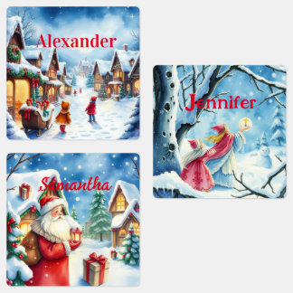 Vintage Watercolor Christmas Gift Tags