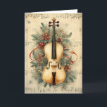 Vintage Watercolor Christmas Sheet Music Cello Holiday Card<br><div class="desc">Celebrate the season with our "Vintage Watercolor Christmas Sheet Music Cello Holiday Card." This elegant card features a charming watercolor illustration, blending the allure of vintage Christmas sheet music with the timeless elegance of a cello. Embrace the magic of Christmas and send warm wishes to loved ones with this artistic...</div>