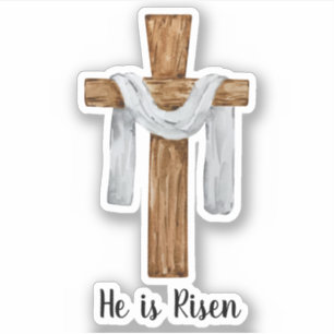 Vintage Watercolor Cross Easter Holiday