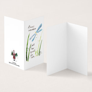 Vintage Watercolor Dragonfly Always Remember text