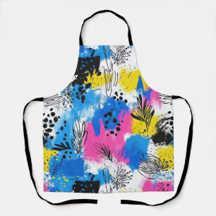 Vintage Watercolor Floral Abstract Pattern (15) Apron