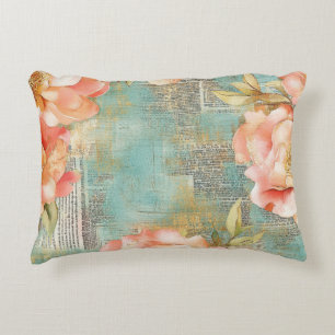 Vintage Watercolor Floral Abstract Pattern (15) Decorative Cushion