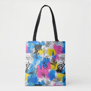 Vintage Watercolor Floral Abstract Pattern (15) Tote Bag