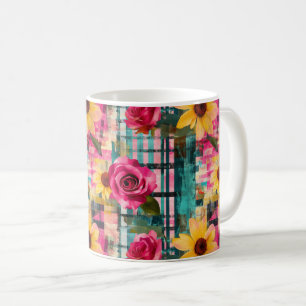 Vintage Watercolor Floral Abstract Pattern (16) Coffee Mug