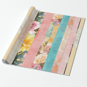 Vintage Watercolor Floral Abstract Pattern (17) Wrapping Paper