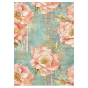 Vintage Watercolor Floral Abstract Pattern (18) Tablecloth