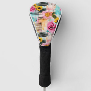 Vintage Watercolor Floral Abstract Pattern (2) Golf Head Cover