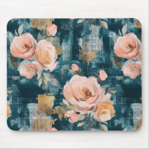 Vintage Watercolor Floral Abstract Pattern (3) Mouse Pad