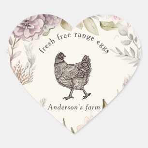 vintage watercolor floral egg carton label