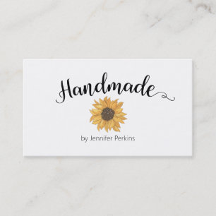 Vintage Watercolor Floral Handmade Business Card