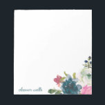 Vintage Watercolor Floral Personalised Stationery  Notepad<br><div class="desc">Pretty watercolor flowers notepad,  personalised with your name.</div>