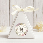 Vintage Watercolor Floral Round Egg Carton Label<br><div class="desc">Upgrade your homestead or family farm with this beautiful vintage round egg carton sticker with beautiful watercolor florals and a chicken illustration. Customise with your own family name and be sure to check out our store for more items from this collection.</div>