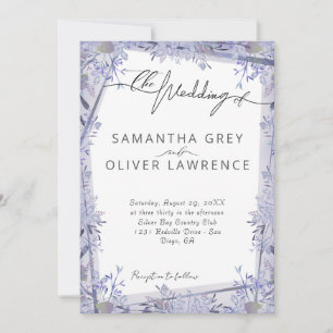 Vintage Watercolor Floral Wedding Invitation