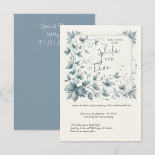 Vintage Watercolor Floral wedding Invitation