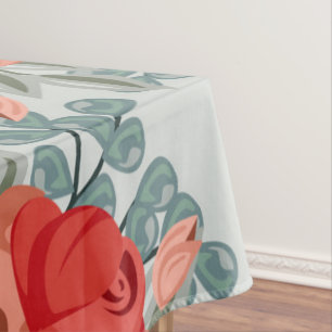 Vintage Watercolor Flower Tablecloth