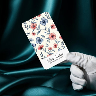 Vintage Watercolor Flowers Business card