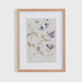Vintage watercolor flowers poster