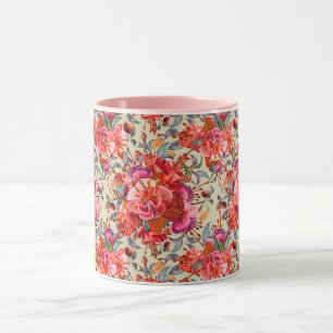 Vintage Watercolor Fuchsia Blooms  Mug
