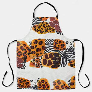 Vintage Watercolor Leaves Illustration. Apron