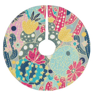 Vintage Watercolor Pumpkin: Autumn Pattern Brushed Polyester Tree Skirt