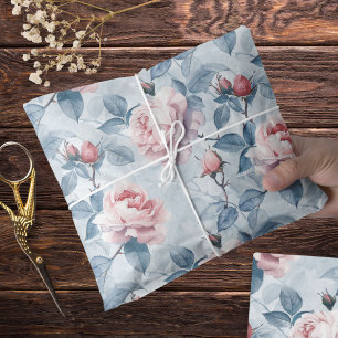 Vintage, Watercolor Roses Tissue Paper