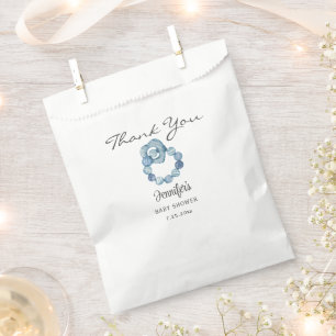 Vintage Watercolor Teething Ring Boy Baby Shower Favour Bag