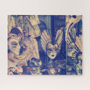 Vintage watercolor  Venetian mask Jigsaw Puzzle