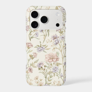 Vintage Watercolor Wildflower Seamless Pattern