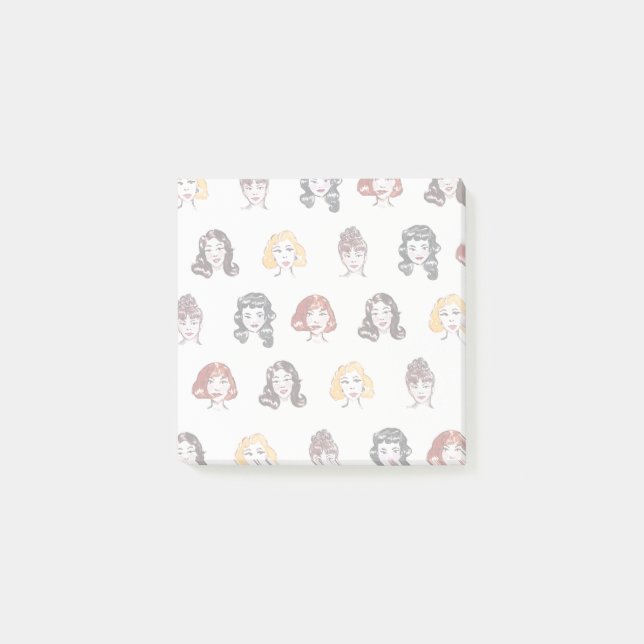 Vintage Watercolour Pinup Sticky Notes (Front)