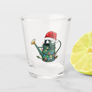 Vintage Watering Can Filled with Festive Christmas Shot Glass