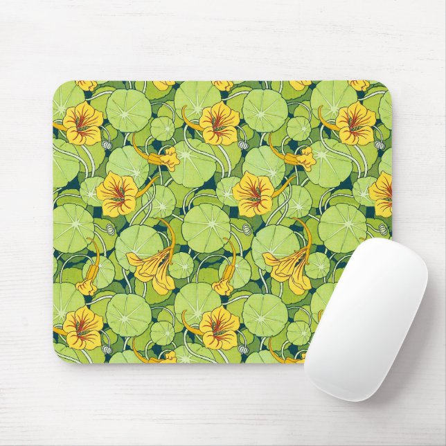 Vintage Waterlilies Mouse Pad (With Mouse)