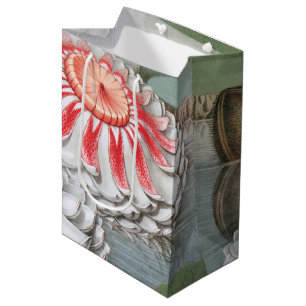 Vintage Waterlily Flowers, Waterlilies in a Pond Medium Gift Bag