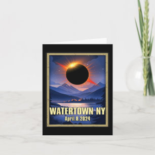 Vintage Watertown Ny Total Solar Eclipse 2024  Card