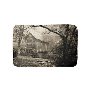Vintage Waterwheel Bath Mat