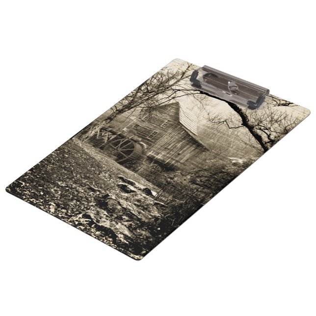 Vintage Waterwheel Clipboard (Angled)