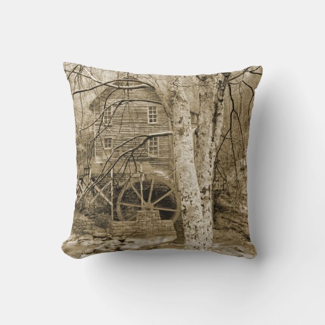 Vintage Waterwheel Cushion (Front)
