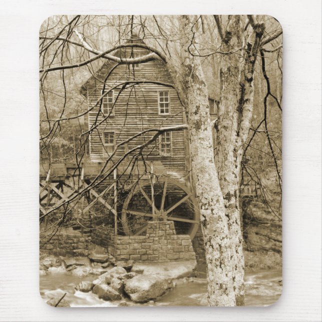 Vintage Waterwheel Mouse Pad (Front)