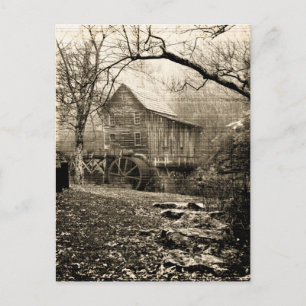 Vintage Waterwheel Postcard