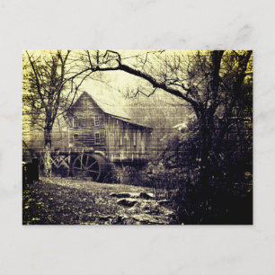 Vintage Waterwheel Postcard