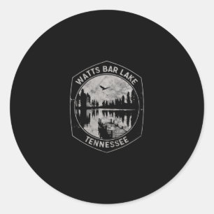 Vintage Watts R Lake Tennessee Outdoors Vacation P Classic Round Sticker