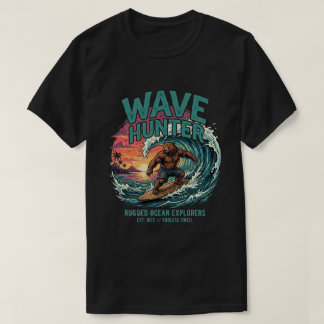 Vintage Wave Hunter Surfing Beach California T-Shirt