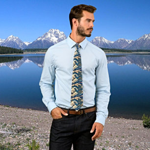 Vintage Wave Retro Aesthetic Neck Tie