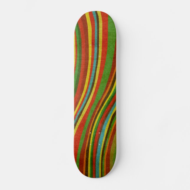 vintage wave texture Skateboard (Front)
